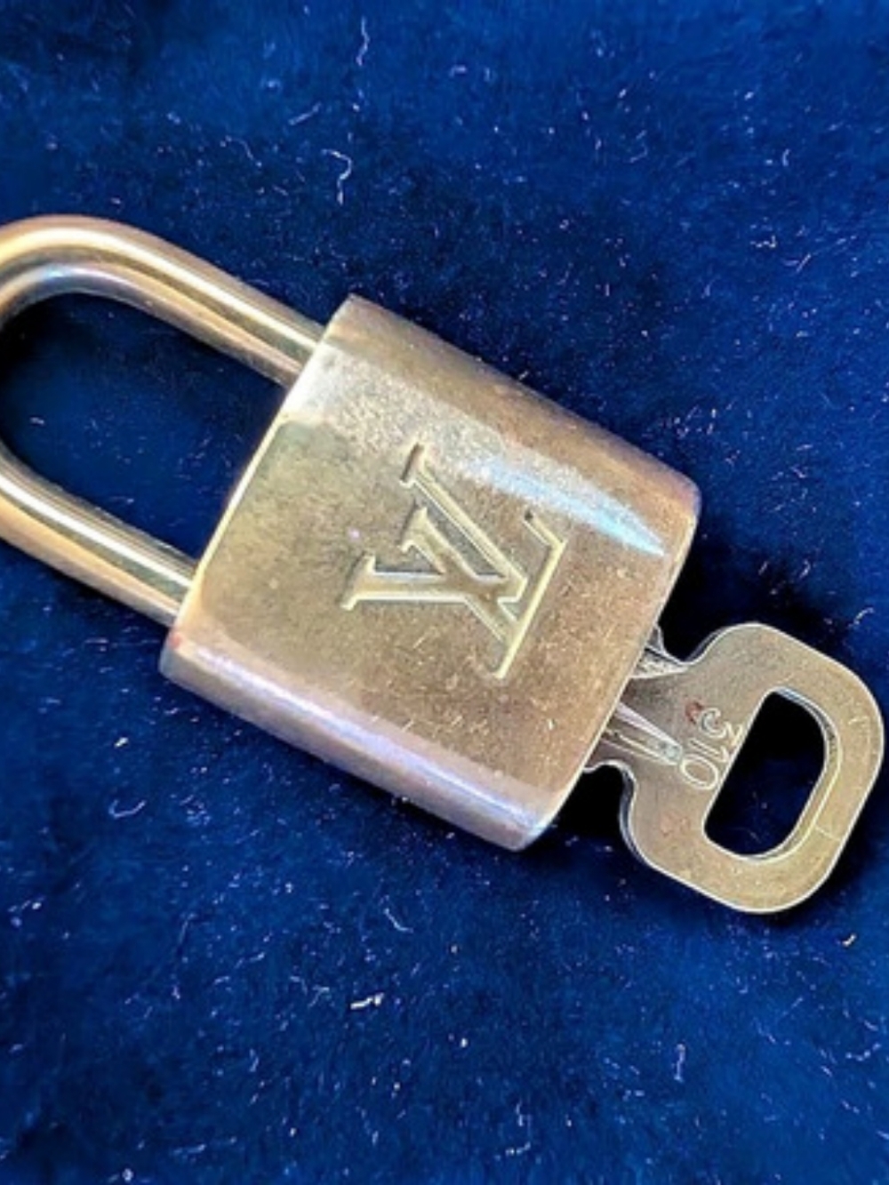Louis Vuitton LV Brass Padlock and Key Set #310 Gold - Picture 2 of 3